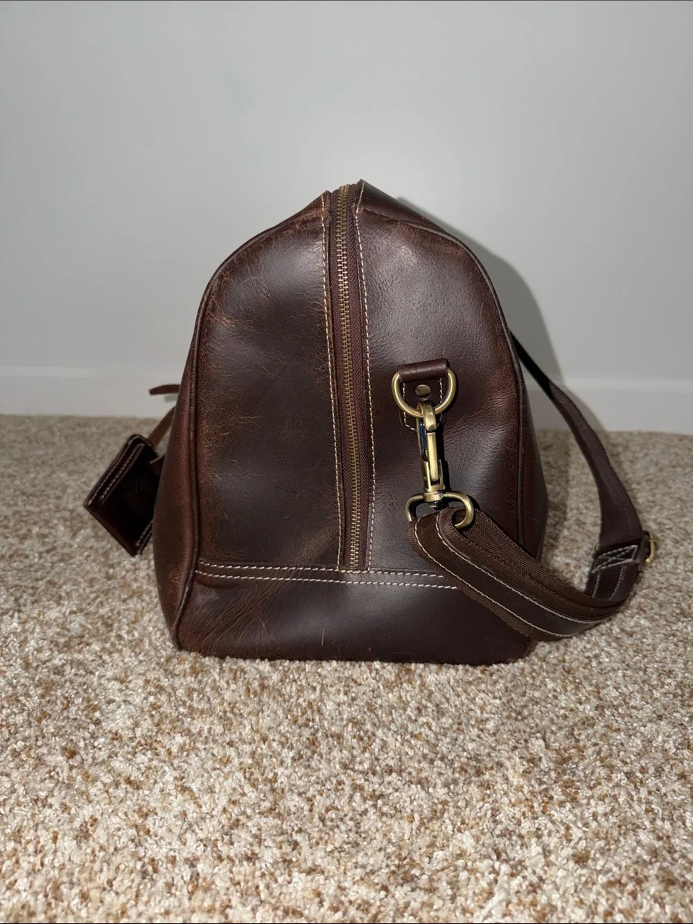 Rustic Town Sasha Carry On Leather Duffel Bag